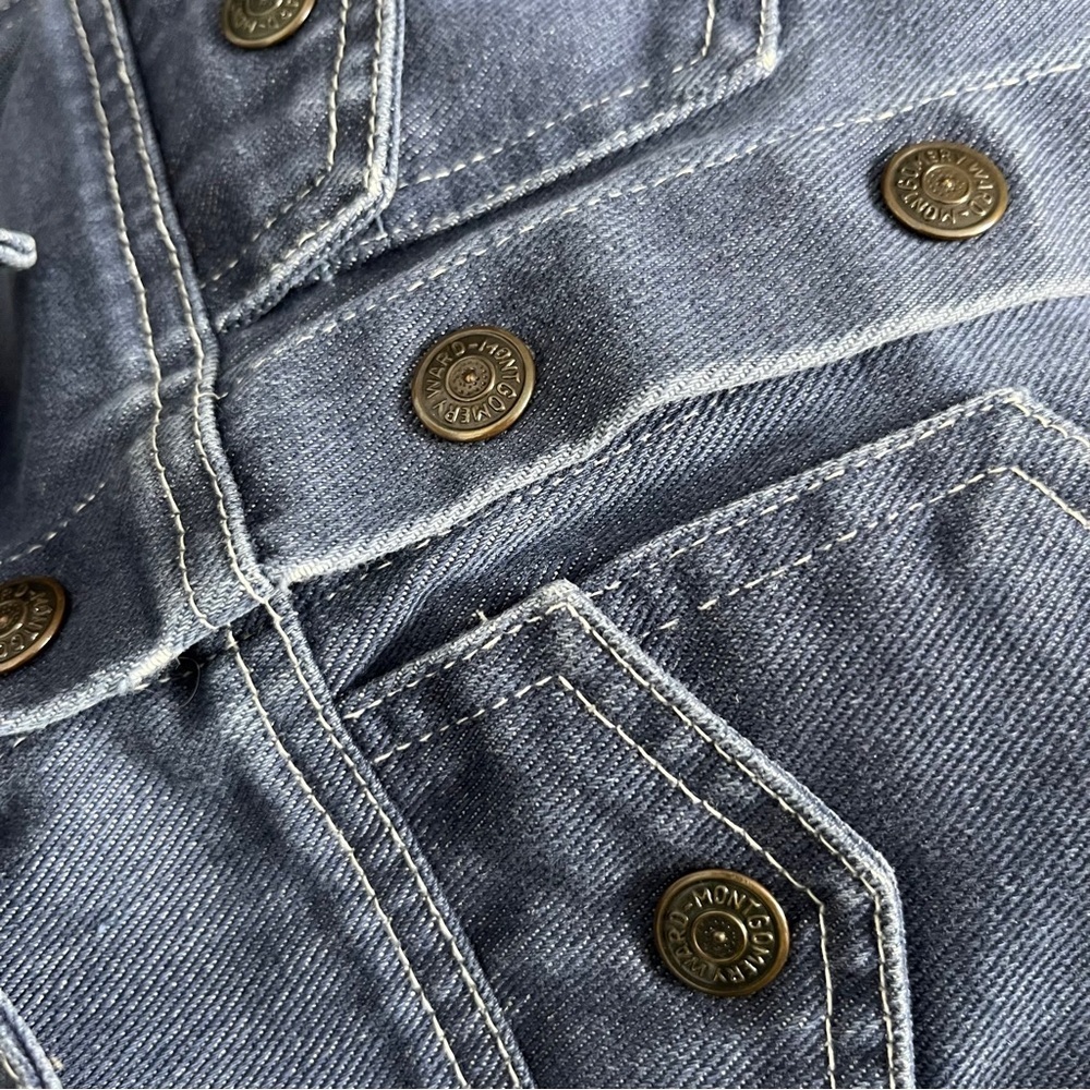 Vintage Montgomery Ward Kids/Toddler Denim Trucker Jacket Jean Jacket Size 3 - Picture 5 of 7